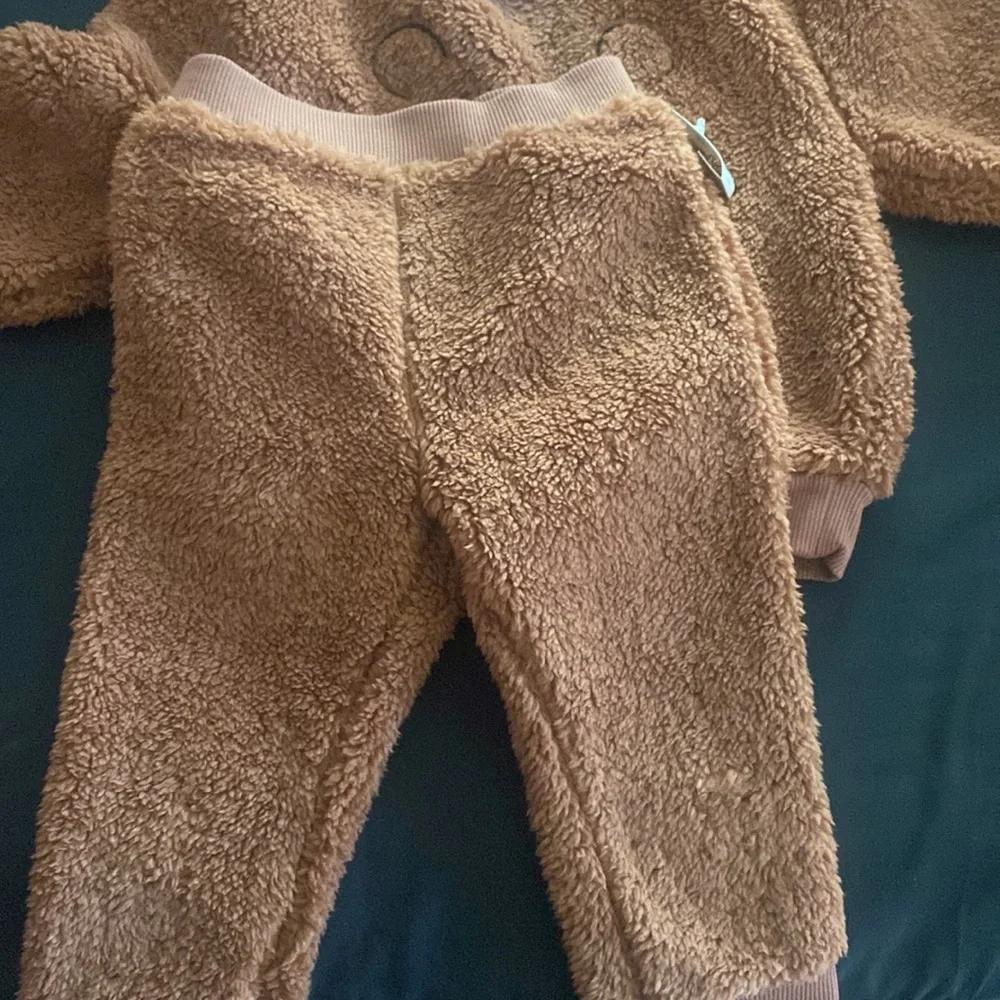 Cat & Jack Baby Bear Shearling Top & Bottom Set